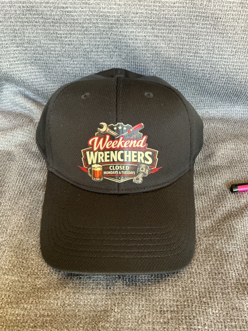 Weekend Wrenchers Garage Hat – Black Outdoor Cap Trucker
